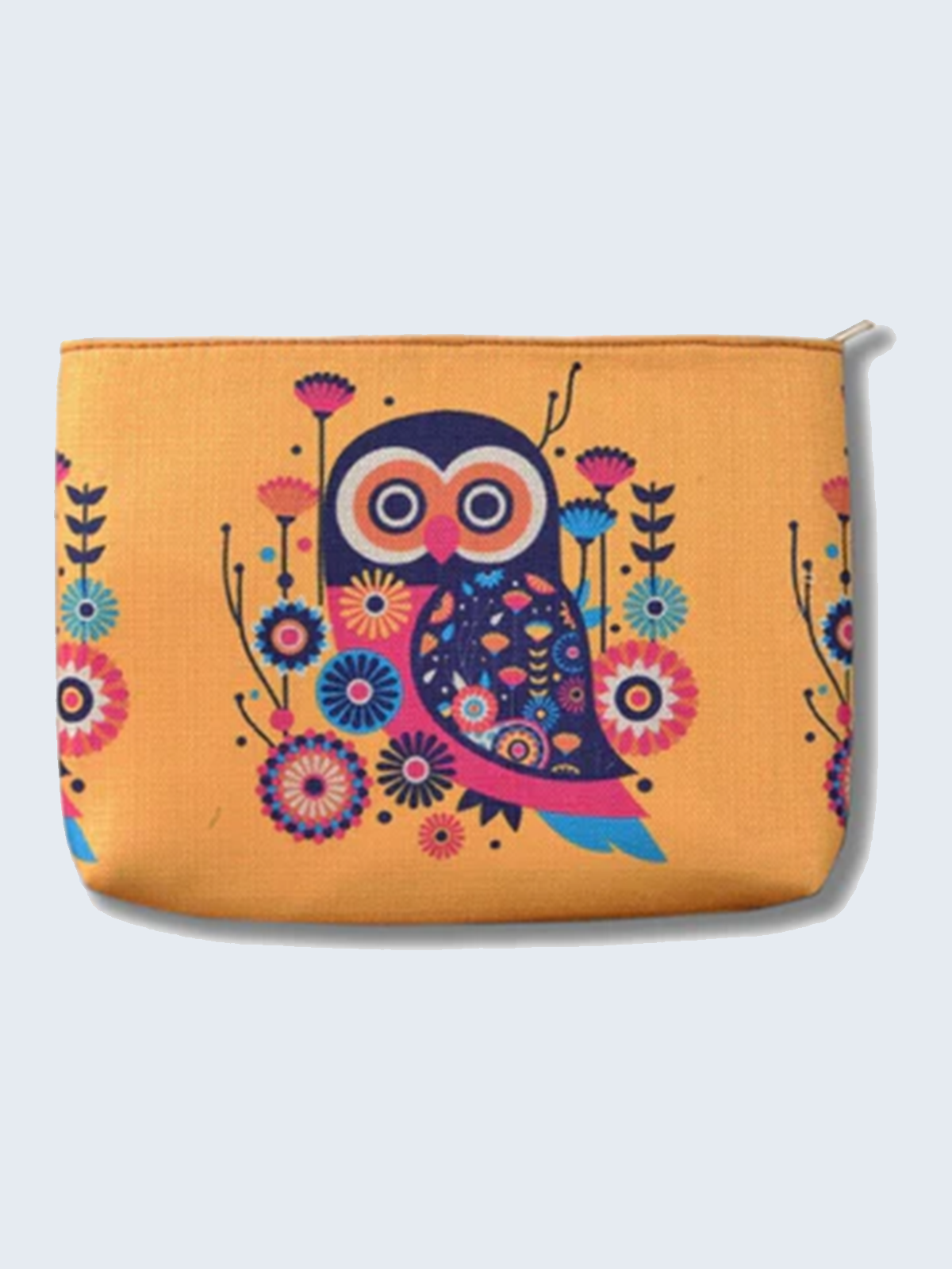 Owl printed Orange pouch