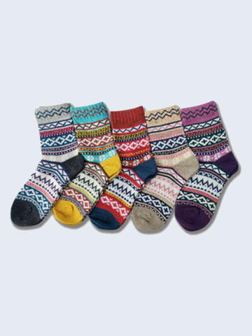 5 Pairs of Alpes Wool Socks