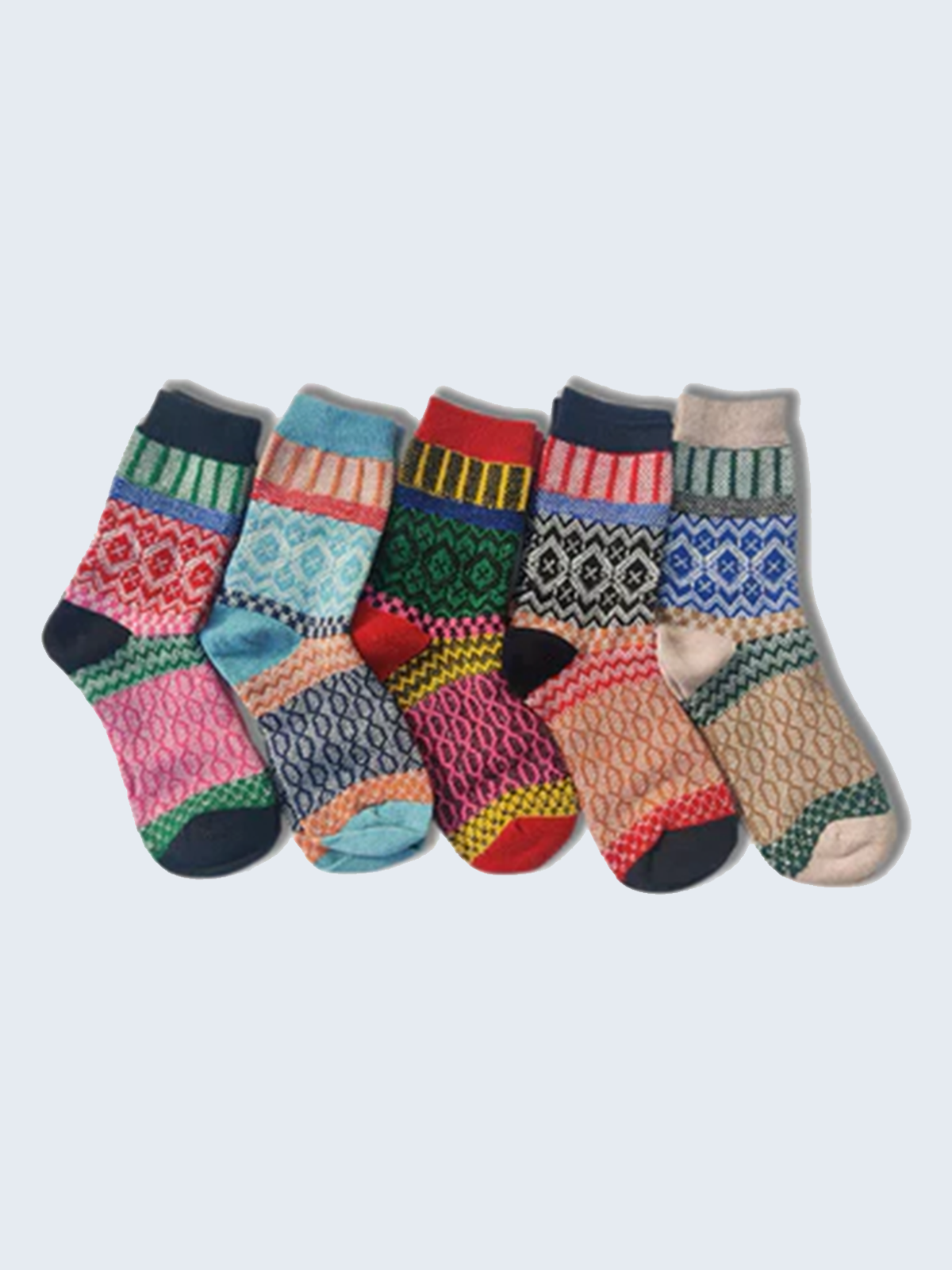 5 Pairs of Multipattern Wool Socks