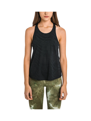 Jacquard tank with built in sports bra