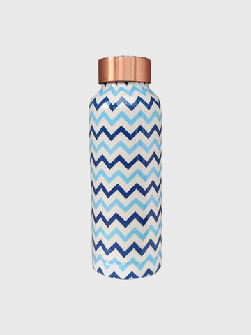 Blue wave copper water bottle 600ml