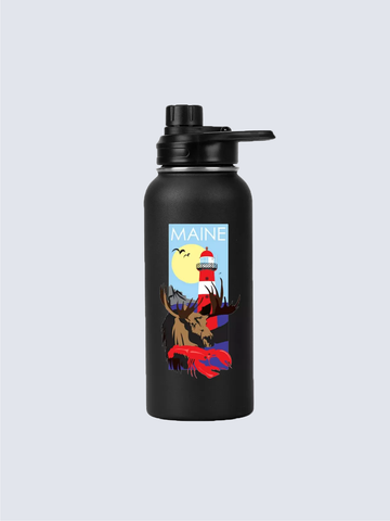 Maine Double Wall Insulated Stainless Steel Water Bottle – 950ml
