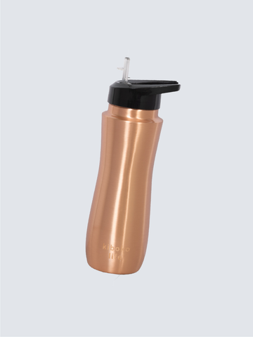 Curvy copper bottle with sipper 600ml